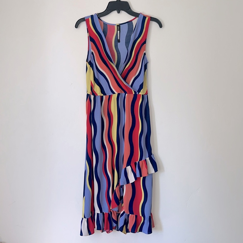Plenty by Tracy Reese Striped Ruffle Dress XS